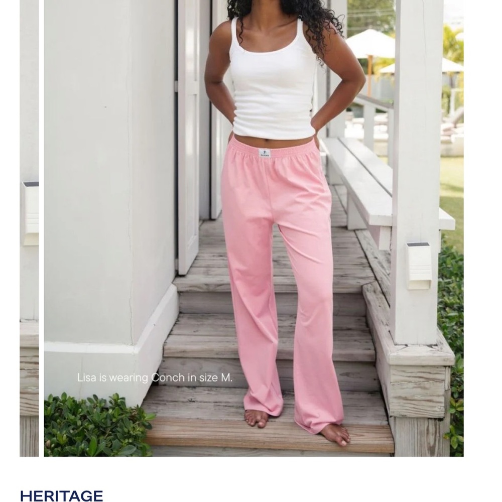 Parke Pink cotton boxer sweatpants
